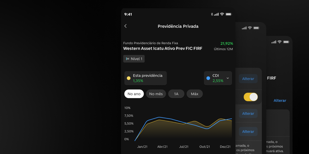 Aplicação de  Previdência Privada