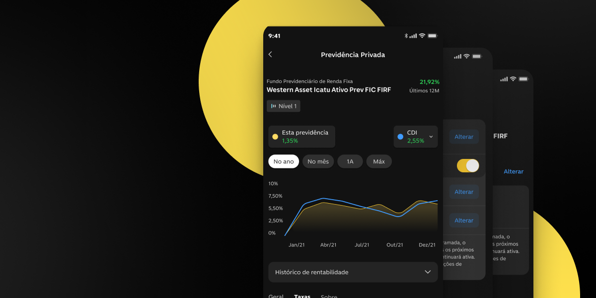 Aplicação de  Previdência Privada